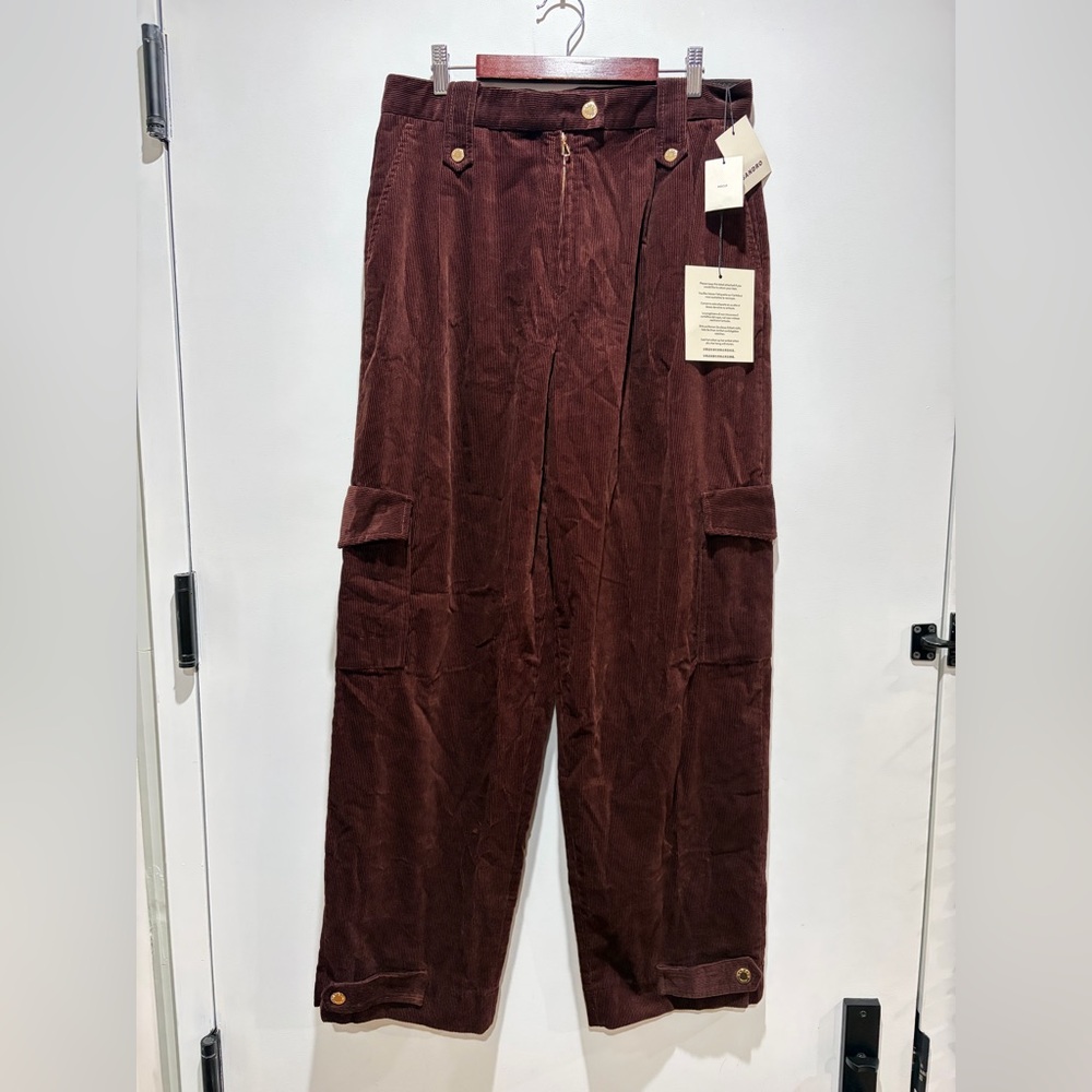 Sandro Velvet Cargo Pants